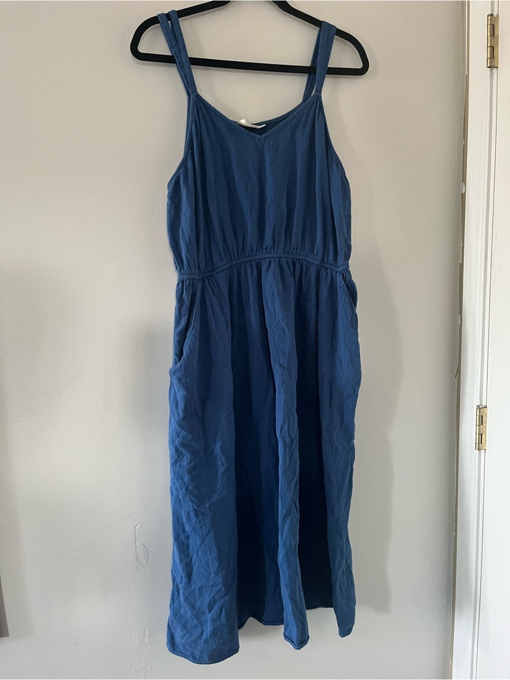Universal Thread Blue Cotton Sleeveless Midi Dress XXL Coastal Beach Travel